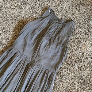 J. Crew Charcoal Maxi long sleeveless flowy fairy elegant goddess Dress